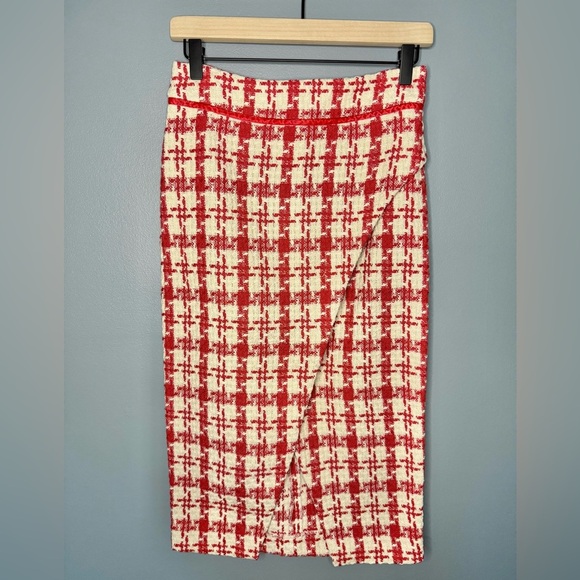 Tuckernuck Pomander Place Marjorie Houndstooth Tweed Midi Skirt | Size XS - Picture 3 of 5